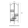 Nature Spring Nature Spring 4-Tier Plant Stand - Black Wrought Iron 125207XPW